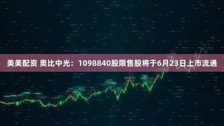 美美配资 奥比中光：1098840股限售股将于6月23日上市流通